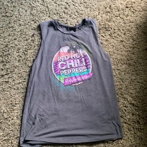 Womens red hot chili pepper muscle tank tee!